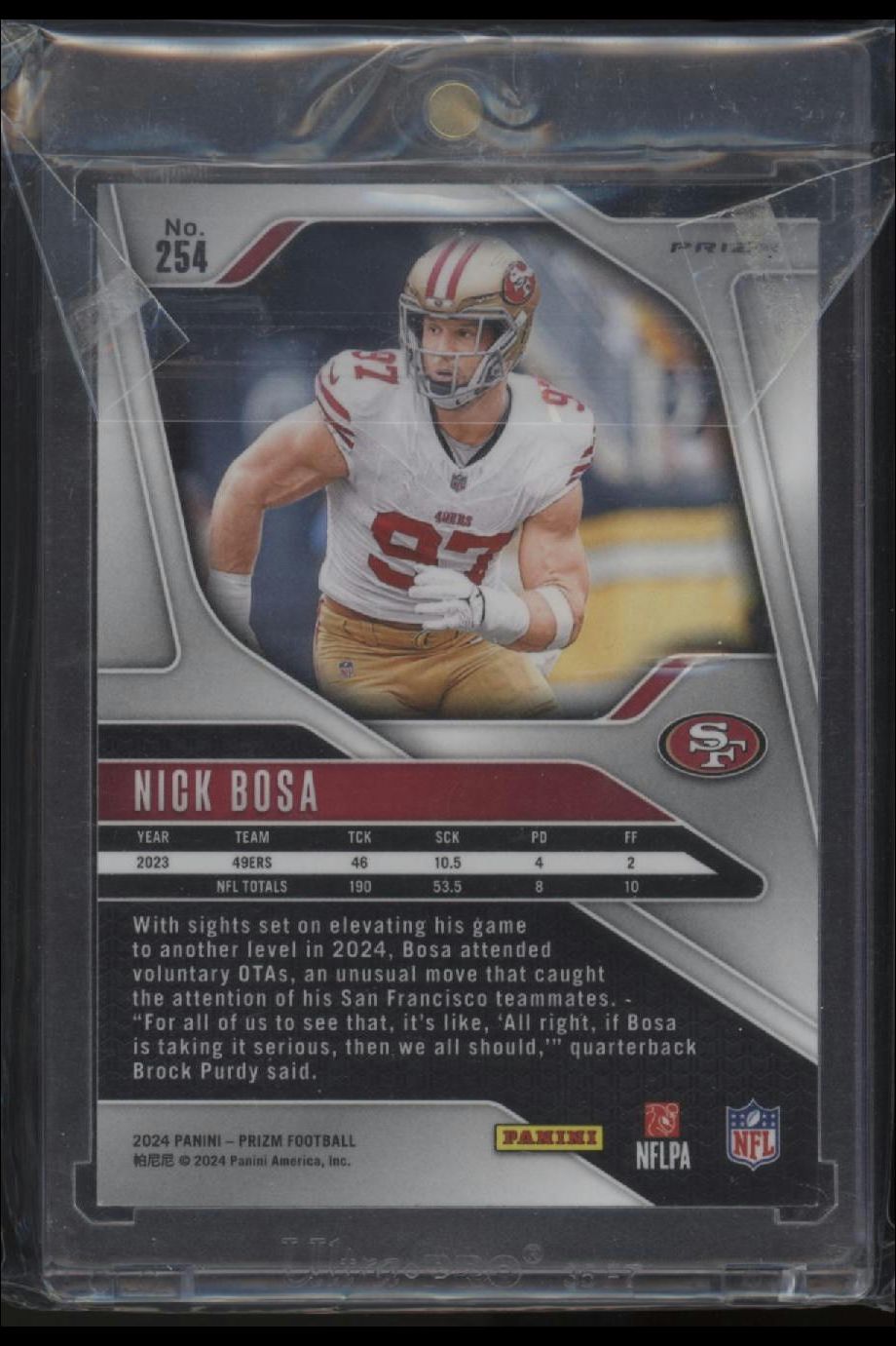 2024 Panini Prizm #254 Nick Bosa Snakeskin