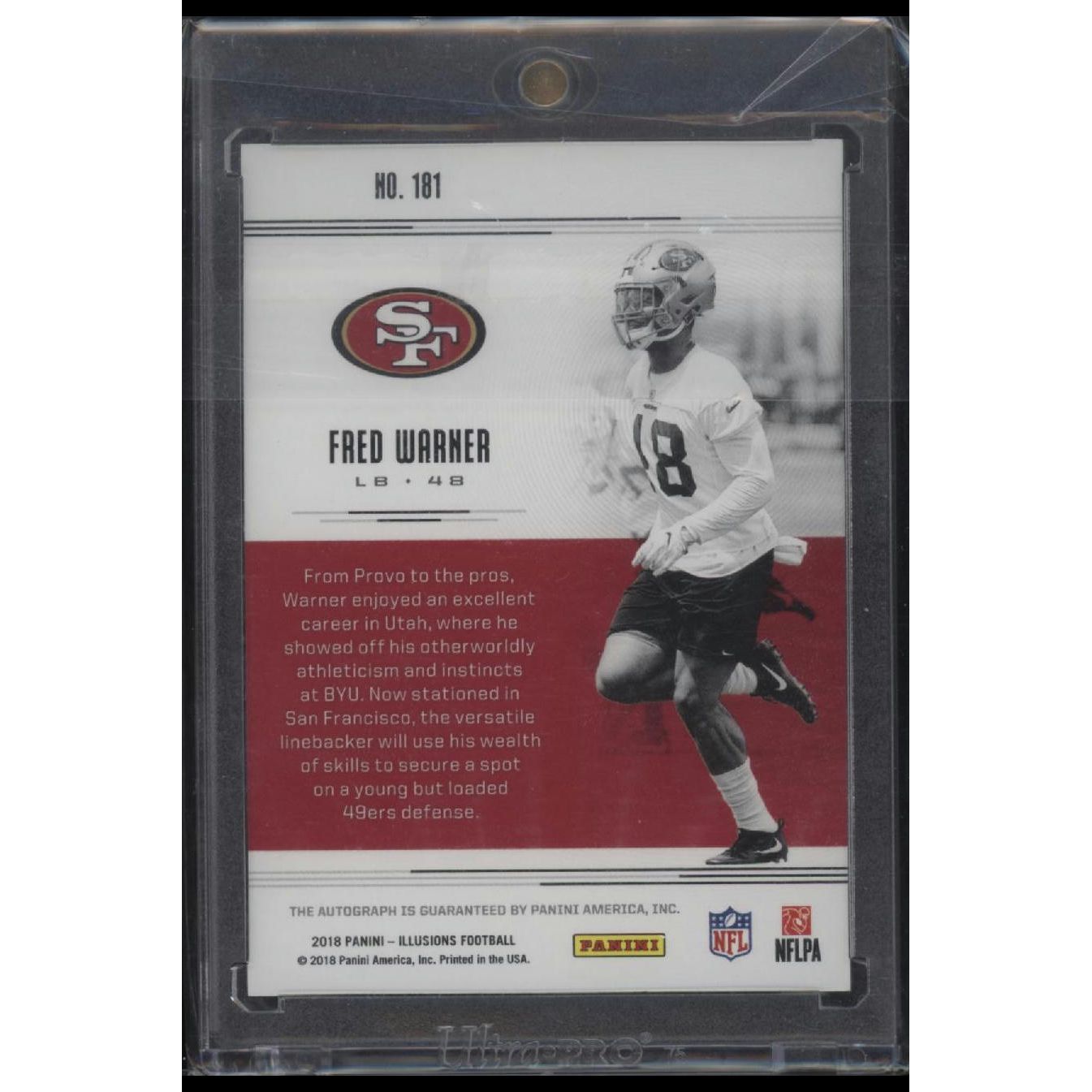2018 Panini Illusions #181 Fred Warner #/199