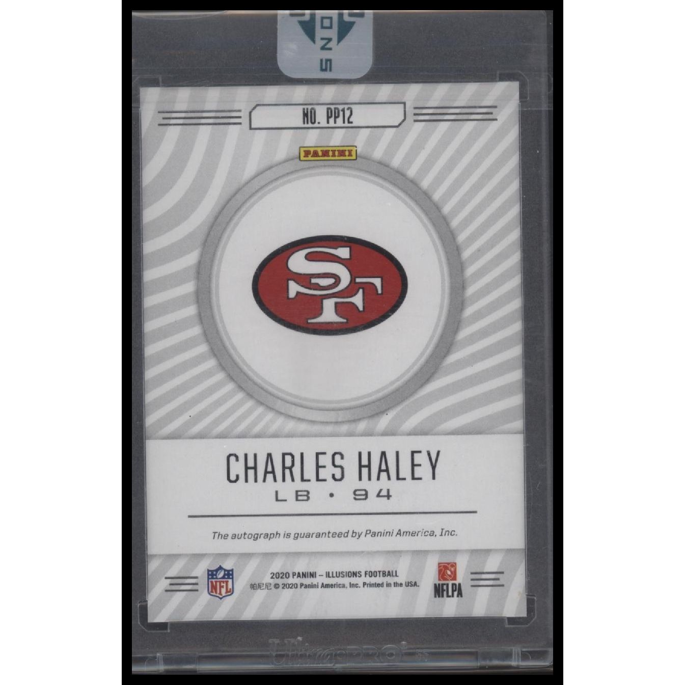 2020 Panini Illusions #PP12 Charles Haley Pioneer Penmanship #/99