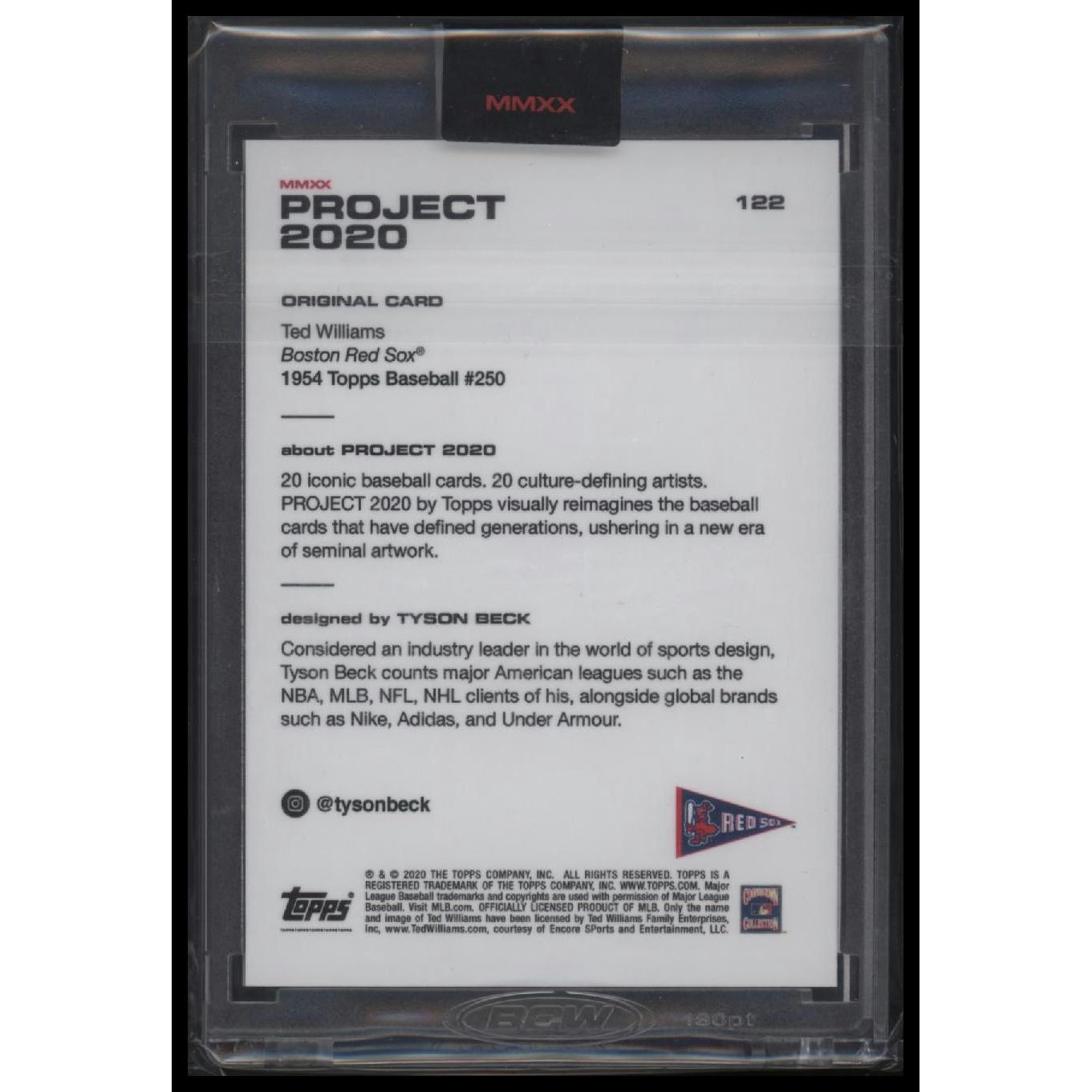 2020 Topps Project 2020 #122 Ted Williams