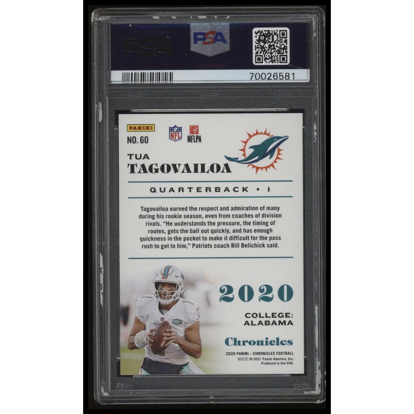 2020 Panini Chronicles #60 Tua Tagovailoa PSA 9