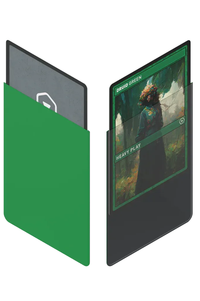 Heavy Play: Curved Sleeves: Druid Green Standard (100ct)