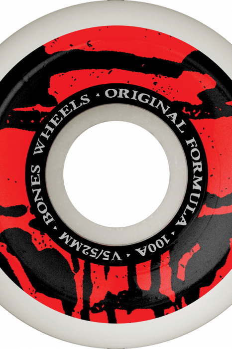 BONES 100's OG V5 MUMMY SKULLS 52mm 100A WHITE