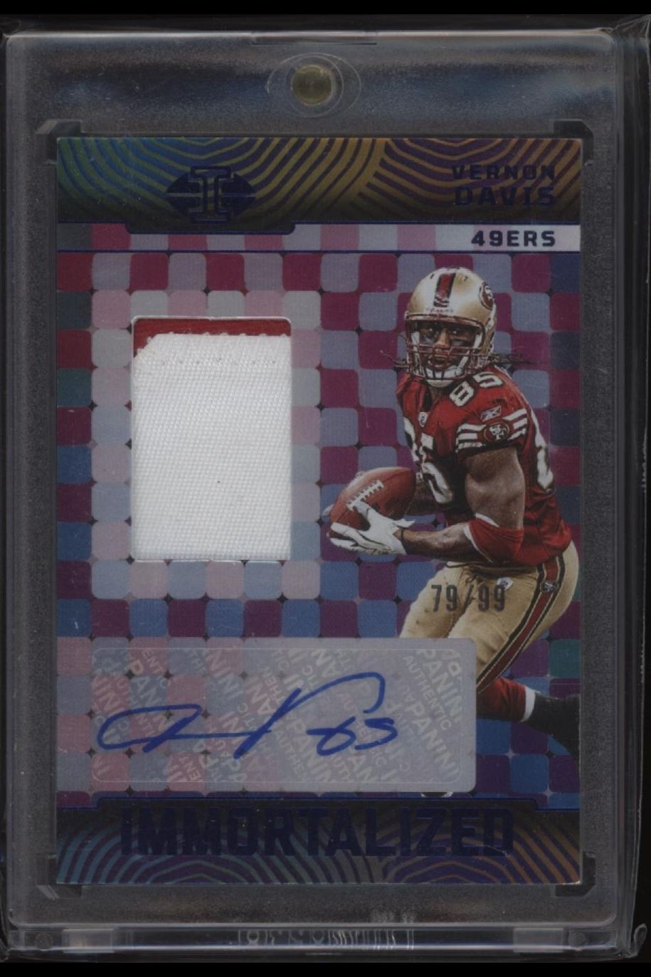 2024 Panini Illusions #IJA-VDS Vernon Davis Immortalized Blue #/99