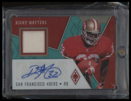 2020 Panini Phoenix #VA-RW Ricky Watters Veteran Autograph Materials Green #/25
