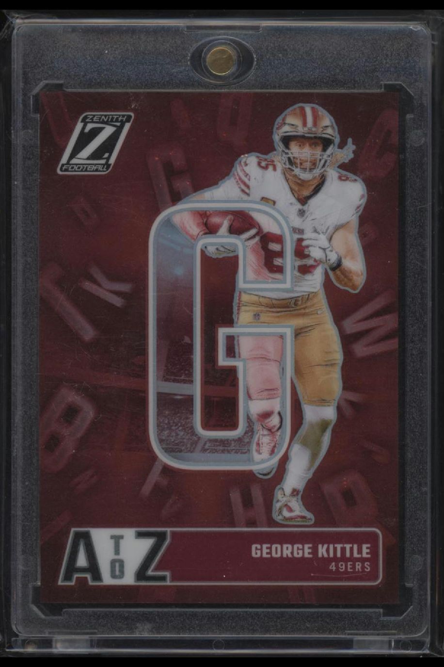 2024 Panini Zenith #7 George Kittle A to Z Red #/49