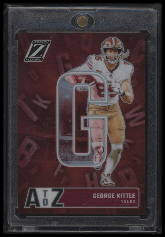 2024 Panini Zenith #7 George Kittle A to Z Red #/49