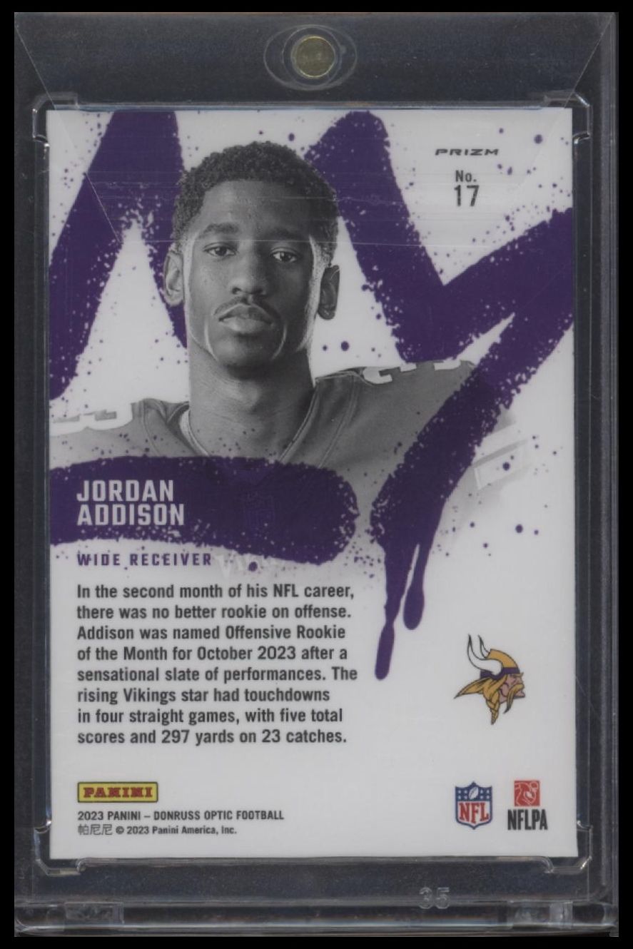 2023 Donruss Optic #17 Jordan Addison Rookie Kings