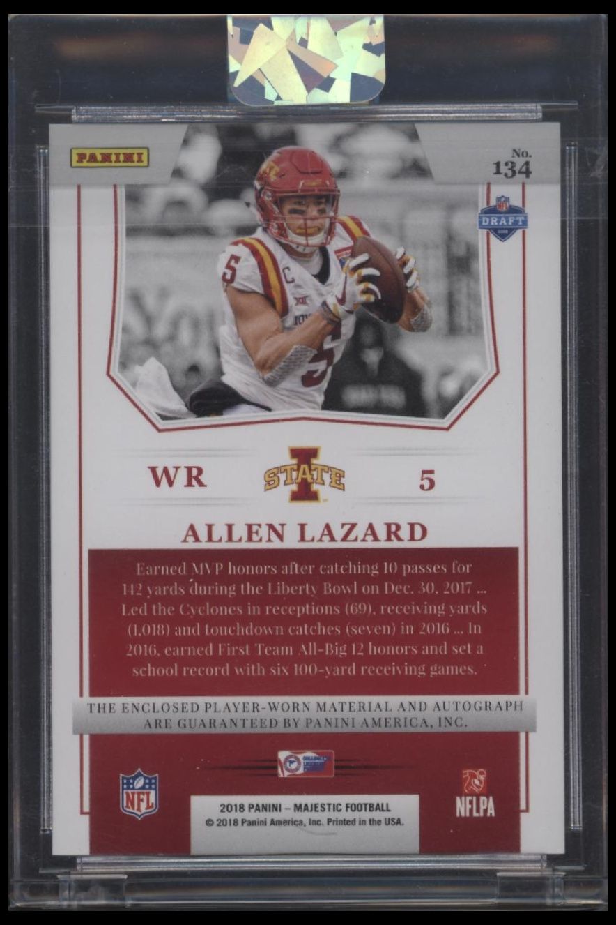 2018 Panini Majestic #134 Allen Lazard #/199
