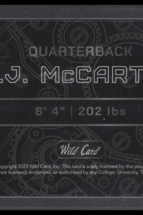 2023 Wild Card QB1 On the Clock Excusive - Green #OCW-JM1 JJ McCarthy #/8