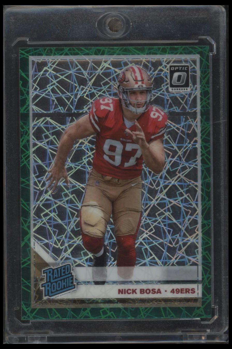 2019 Donruss Optic #168 Nick Bosa Green Velocity