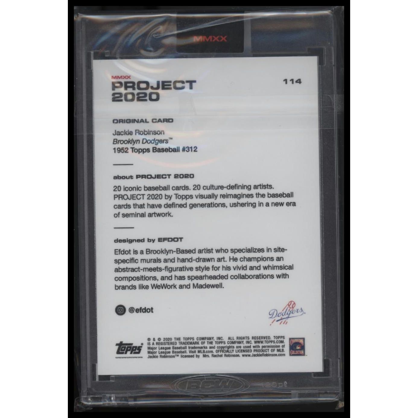 2020 Topps Project 2020 #114 Jackie Robinson
