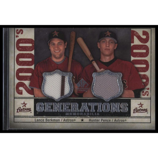 2008 SP Legendary Cuts #GEN-BP Lance Berkman / Hunter Pence MEM Dual Memorabilia