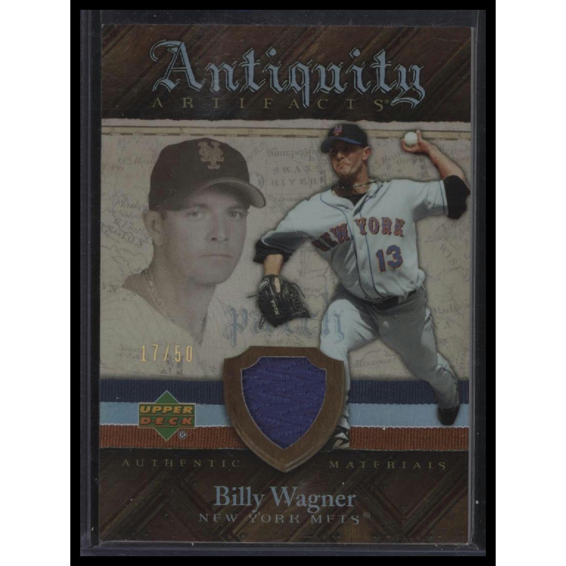 2007 Upper Deck Artifacts #AA-BW Billy Wagner Antiquity Artifacts Patch #/50