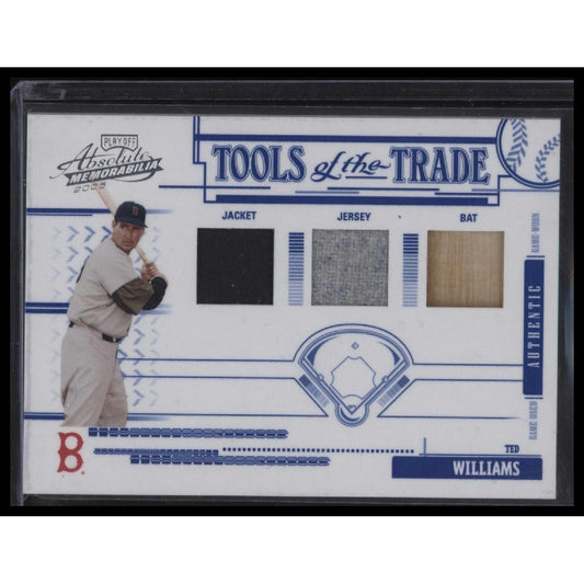 2005 Playoff Absolute Memorabilia #TT-185 Ted Williams Tools of the Trade #/50
