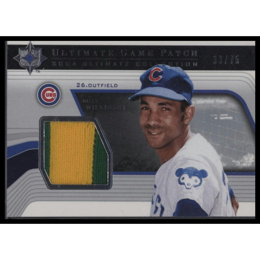 2004 Upper Deck Ultimate Collection #GP-WI Billy Williams Game Patch #/75