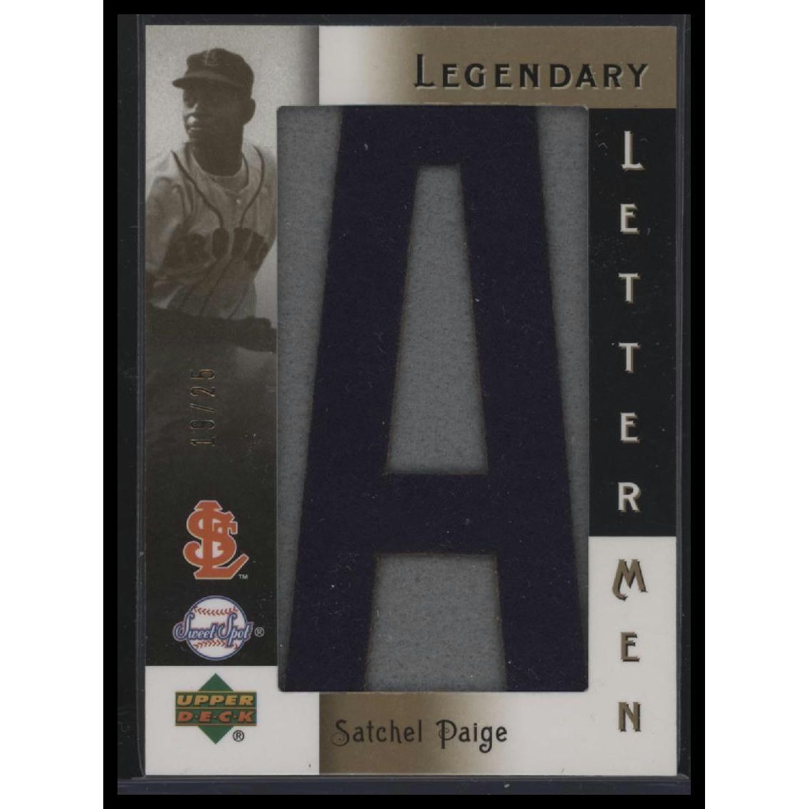 2007 Upper Deck Sweet Spot Classic #LL-9 Satchel Paige Legendary Lettermen #/25