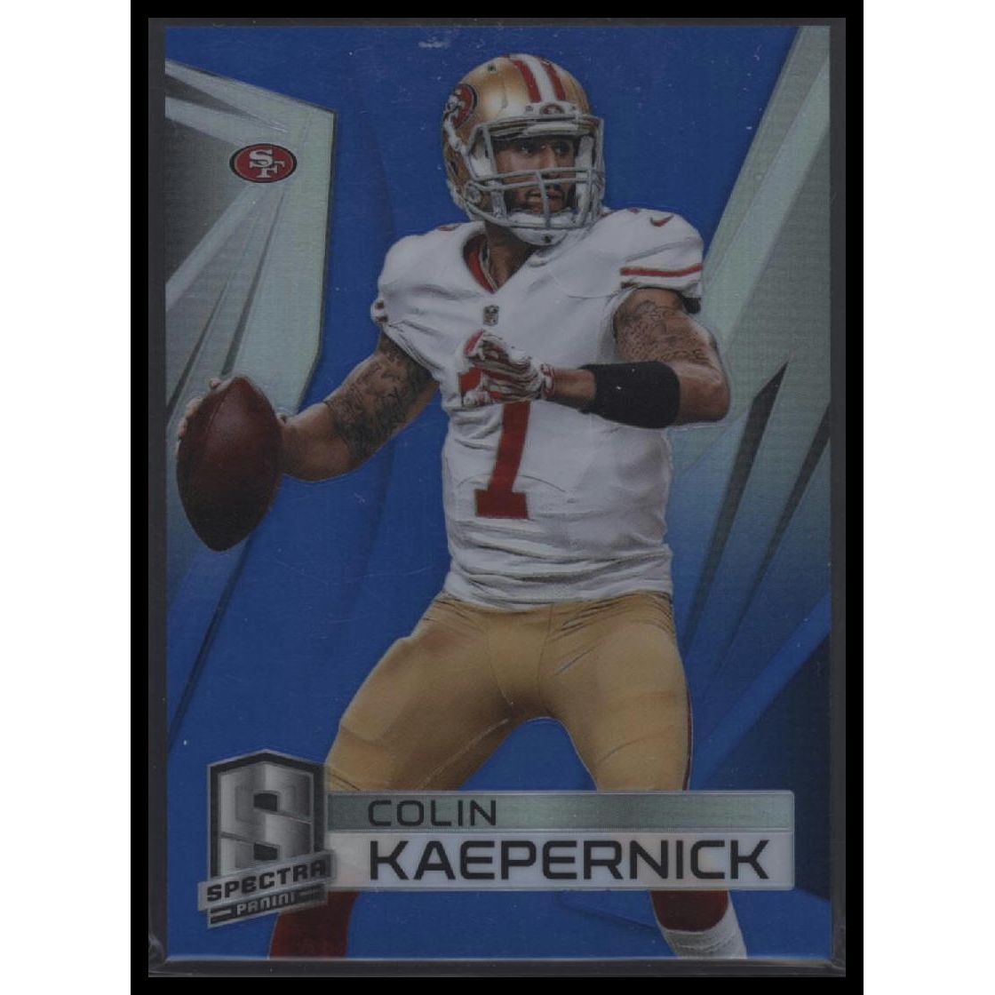 2014 Panini Spectra #63 Colin Kaepernick Prizms Blue #/49