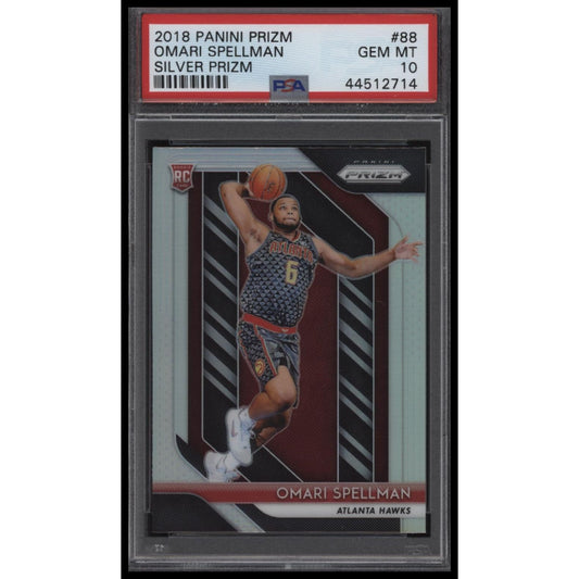 2018 Panini Prizm #88 Omari Spellman Silver Prizm PSA 10