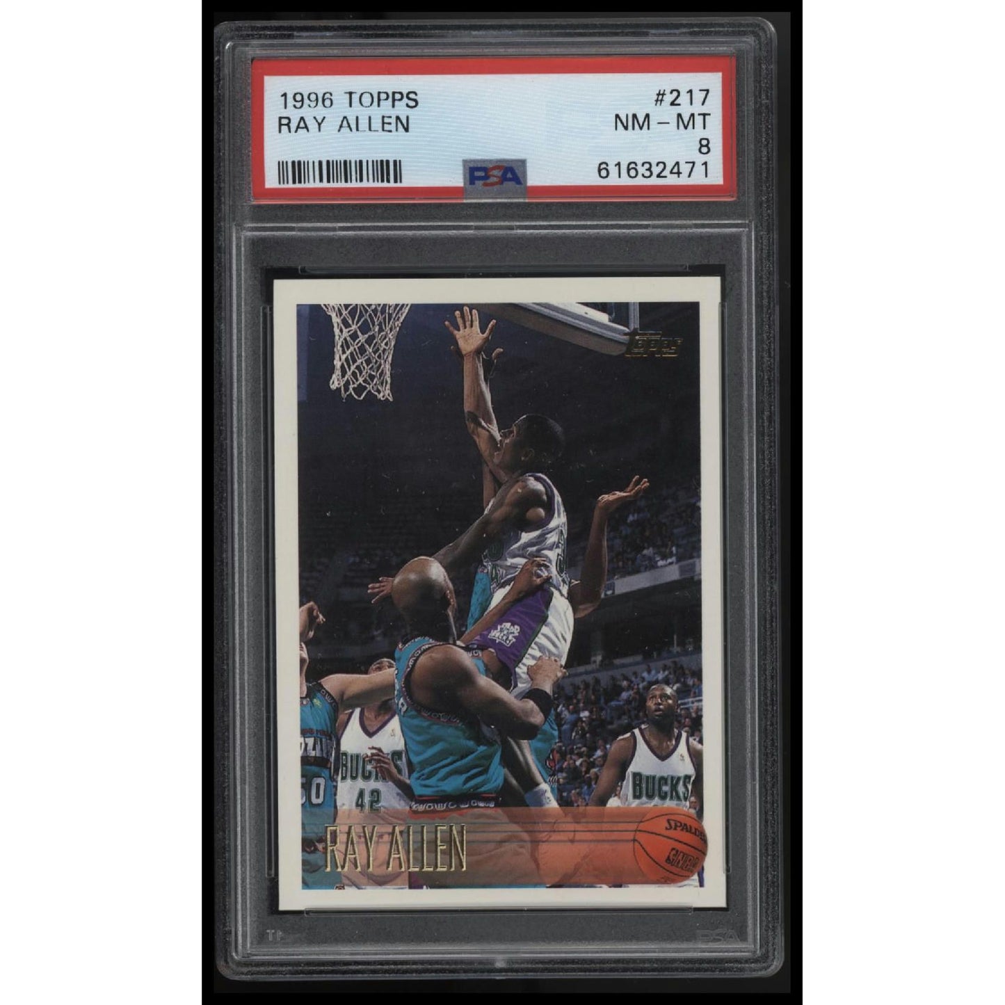 1996 Topps #217 Ray Allen PSA 8