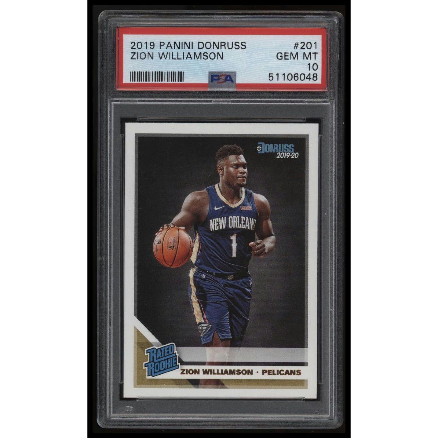 2019 Panini Donruss #201 Zion Williamson PSA 10