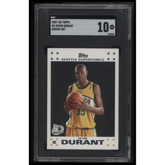 2007-08 Topps #2 Kevin Durant Rookie Set SGC 10