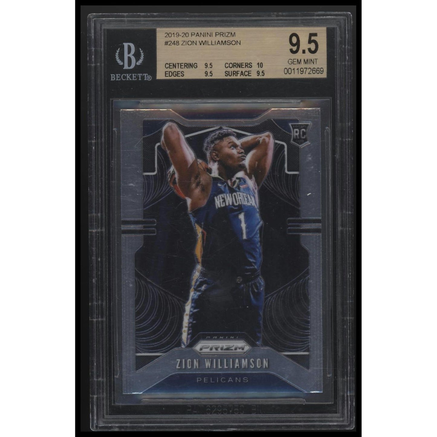 2019-20 Panini Prizm #248 Zion Williamson BGS 9.5