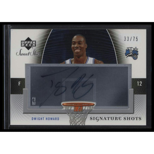 2005-06 Upper Deck Sweet Shot #SSA-DH Dwight Howard Signature Shots Acetate #/75