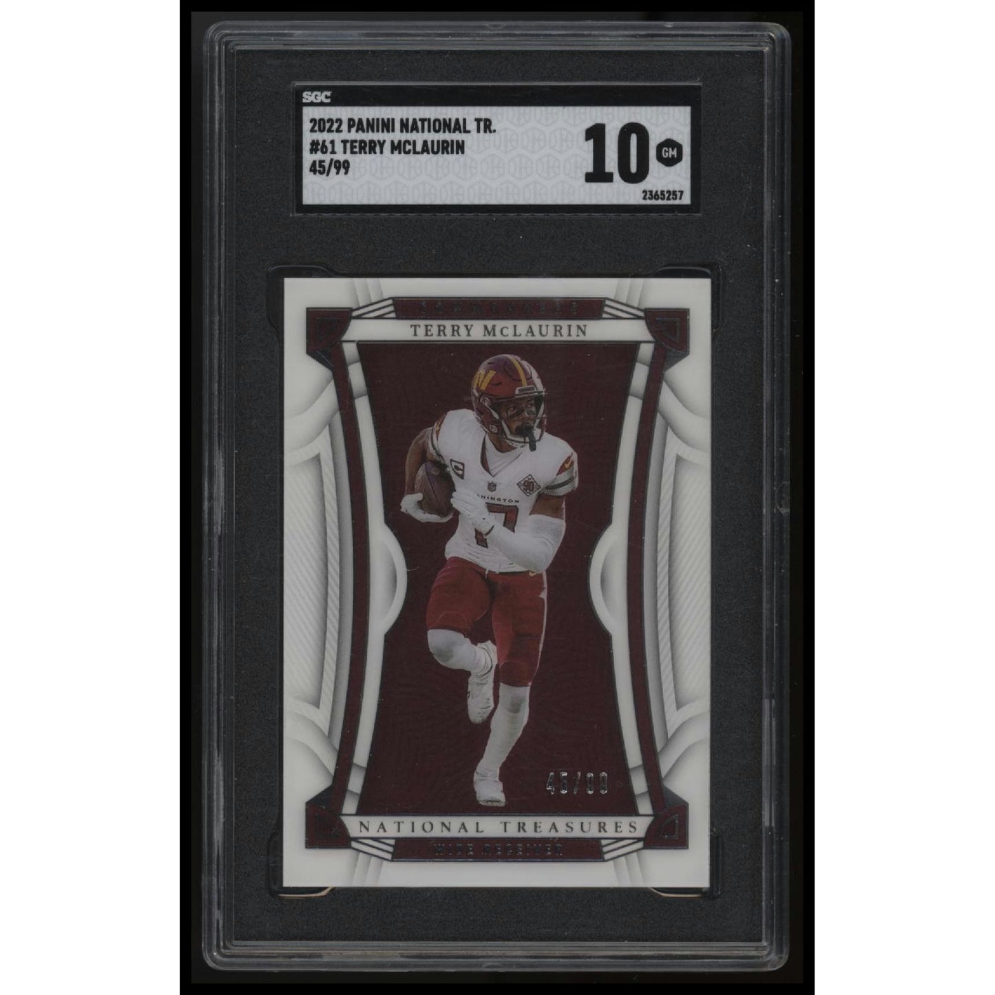2022 Panini National Treasures #61 Terry McLaurin SGC 10 #/99