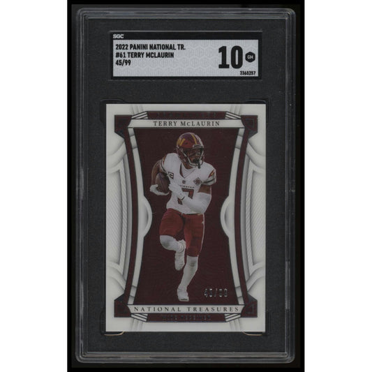 2022 Panini National Treasures #61 Terry McLaurin SGC 10 #/99