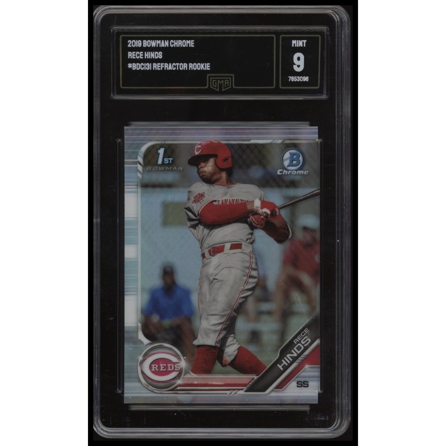 2019 Bowman Draft #BDC-131 Rece Hinds Chrome Refractor GMA 9