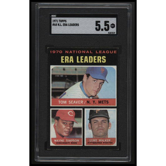1971 Topps #68 1970 National League ERA Leaders SGC 5.5