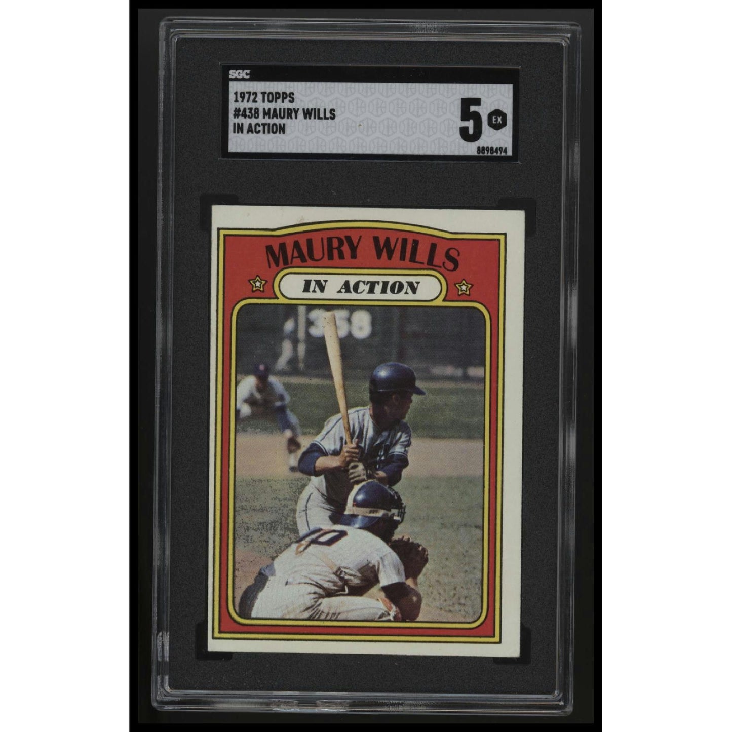 1972 Topps #438 Maury Wills SGC 5