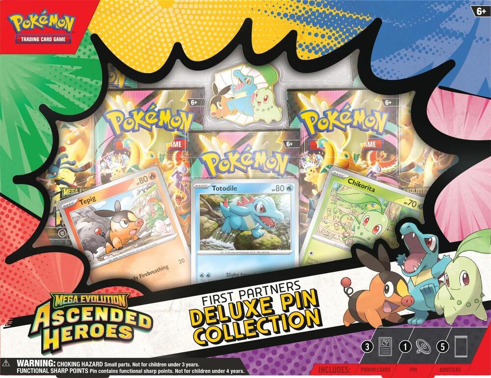 Pokémon TCG: Ascended Heroes First Partners Deluxe Pin Collection
