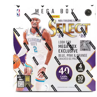 2024/25 Panini Select Basketball Mega Box (Blue, Pink, & Orange Cracked Ice Prizms) (C)