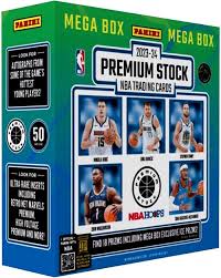 2023/24 Panini NBA Hoops Premium Stock Basketball Trading Card MEGA Box [5 Packs, Ice Prizms!]