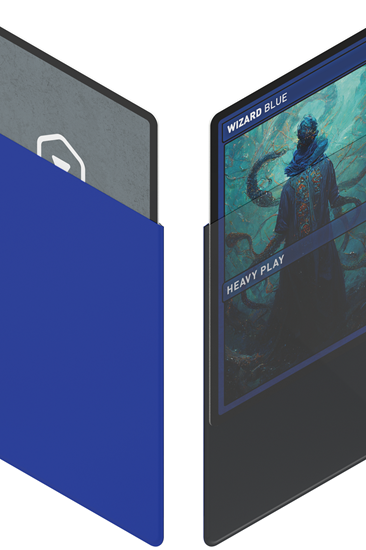 Heavy Play: Curved Sleeves: Wizard Blue Standard (100ct)